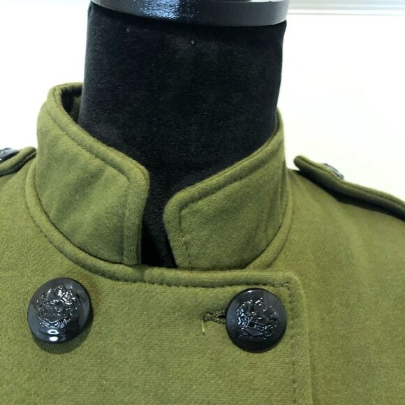 Mossimo Utility & Style Camo green button front jacket high collar jacket - Picture 8 of 14